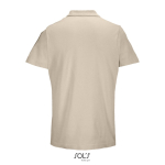 Unisex-Polo 100% Baumwolle, Kragen mit 2 Knöpfen farbe farbe nude Rückansicht