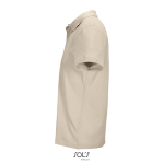 Unisex-Polo 100% Baumwolle, Kragen mit 2 Knöpfen farbe farbe nude seitliche Ansicht