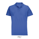 Unisex-Polo 100% Baumwolle, Kragen mit 2 Knöpfen farbe köngisblau dritte Ansicht