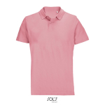 Unisex-Polo 100% Baumwolle, Kragen mit 2 Knöpfen farbe hellrosa