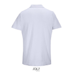 Unisex-Polo 100% Baumwolle, Kragen mit 2 Knöpfen farbe lila Rückansicht