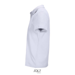 Unisex-Polo 100% Baumwolle, Kragen mit 2 Knöpfen farbe lila seitliche Ansicht