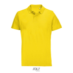 Unisex-Polo 100% Baumwolle, Kragen mit 2 Knöpfen farbe gold