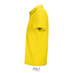 Unisex-Polo 100% Baumwolle, Kragen mit 2 Knöpfen farbe gold seitliche Ansicht