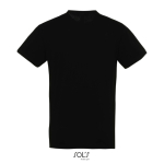 Unisex-T-Shirt Baumwolle, Rundhals, 150 g/m² farbe schwarz dritte Ansicht