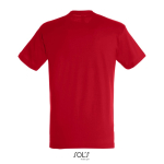Unisex-T-Shirt Baumwolle, Rundhals, 150 g/m² farbe rot Rückansicht