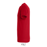 Unisex-T-Shirt Baumwolle, Rundhals, 150 g/m² farbe rot seitliche Ansicht