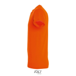 Unisex-T-Shirt Baumwolle, Rundhals, 150 g/m² farbe orange seitliche Ansicht