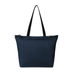 Tote-Bag aus RPET mit Innenfach für Wasserflasche farbe marineblau