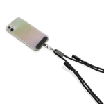 Handykabel mit USB-C aus RPET, mit Nackenband und 60 W Ladeleistung farbe schwarz sechste Ansicht
