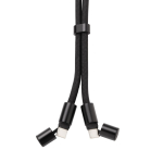 Handykabel mit USB-C aus RPET, mit Nackenband und 60 W Ladeleistung farbe schwarz neunte Ansicht