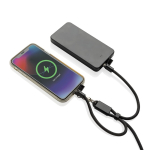RPET-Handgelenkschlaufe für Handy mit USB-C Kabel & 60 W Schnellladung farbe schwarz dritte Ansicht