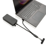 RPET-Handgelenkschlaufe für Handy mit USB-C Kabel & 60 W Schnellladung farbe schwarz siebte Ansicht
