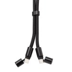RPET-Handgelenkschlaufe für Handy mit USB-C Kabel & 60 W Schnellladung farbe schwarz neunte Ansicht