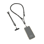 RPET-Handgelenkschlaufe für Handy mit USB-C Kabel & 60 W Schnellladung farbe schwarz Ansicht in verschiedenen Farben
