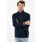 Verstellbare Handgelenkschlaufe für Handy aus RPET mit sicherem Haken farbe schwarz dritte Ansicht mit Modell