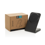 Magnetisches kabelloses Eco-Ladegerät mit rutschfester Basis 15 W farbe schwarz Ansicht mit Box