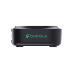 Kabelloses 2-in-1 Ladegerät 15W, magnetisch mit USB-C Kabel einziehbar farbe schwarz Ansicht mit Logo