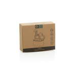 Recycelte Kopfhörer mit integriertem Mikrofon und Schnellladung BT 6.0 farbe weiß zweite Ansicht mit Box