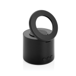 Kabelloser Lautsprecher aus recyceltem ABS mit Subwoofer & Handyhalter farbe schwarz