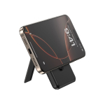 Umweltfreundliche 5-in-1 Powerbank 5.000 mAh mit Kabeln & Ständer farbe schwarz vierte Ansicht