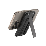 Umweltfreundliche 5-in-1 Powerbank 5.000 mAh mit Kabeln & Ständer farbe schwarz fünfte Ansicht