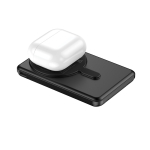 Umweltfreundliche 5-in-1 Powerbank 5.000 mAh mit Kabeln & Ständer farbe schwarz achte Ansicht