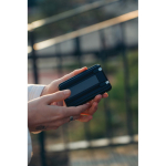 Umweltfreundliche 5-in-1 Powerbank 5.000 mAh mit Kabeln & Ständer farbe schwarz