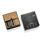 Powerbank aus Aluminium mit Schnellladung und HQ-Display 10.000 mAh farbe grau Ansicht mit Box