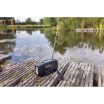 Multifunktions-Notfallradio aus recyceltem ABS mit Kurbel 1.800 mAh farbe schwarz Lifestyle-Bild 2