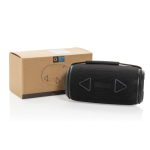 BT 5.3 Lautsprecher aus recyceltem Kunststoff mit IPX4-Schutz 16 W farbe schwarz Ansicht mit Box