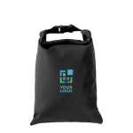 Faltbare 4L Lunchbox aus RPET, größenverstellbar & leicht zu reinigen farbe schwarz Ansicht mit Druckbereich