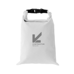 Faltbare 4L Lunchbox aus RPET, größenverstellbar & leicht zu reinigen farbe weiß Ansicht mit Logo