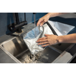 Faltbare 4L Lunchbox aus RPET, größenverstellbar & leicht zu reinigen farbe weiß Lifestyle-Bild