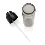 Leichte Flasche aus RPET mit auslaufsicherem Doppeldeckel 800 ml farbe schwarz achte Ansicht