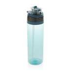 Leichte Flasche aus RPET mit auslaufsicherem Doppeldeckel 800 ml farbe blau