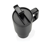 Becher 900 ml aus recyceltem Stahl mit Schraubdeckel farbe schwarz sechste Ansicht