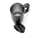 Becher 900 ml aus recyceltem Stahl mit Schraubdeckel farbe schwarz siebte Ansicht