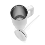 Becher 900 ml aus recyceltem Stahl mit Schraubdeckel farbe weiß siebte Ansicht