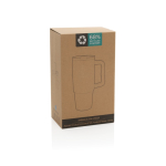 Becher 900 ml aus recyceltem Stahl mit Schraubdeckel farbe weiß zweite Ansicht mit Box