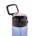 Sportflasche aus RPET mit auslaufsicherem Deckel und Trinkhalm 800 ml farbe marineblau siebte Ansicht