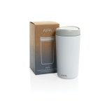 Nachhaltiger Thermobecher „Take Away“ mit Klickdeckel 400 ml farbe weiß Ansicht mit Box