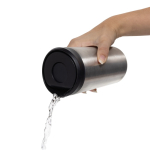 Nachhaltiger Thermobecher „Take Away“ mit Klickdeckel 400 ml farbe silber sechste Ansicht