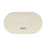 Nachhaltiger Wecker mit Lichtverlauf & Naturklängen farbe beige Ansicht mit Logo