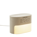 Nachhaltiger Wecker mit Lichtverlauf & Naturklängen farbe beige Ansicht mit Druckbereich