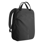 Erweiterbarer Rucksack aus recyceltem Gewebe mit Duo-Zipper 16” farbe schwarz