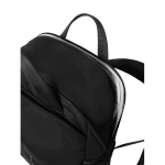 Erweiterbarer Rucksack aus recyceltem Gewebe mit Duo-Zipper 16” farbe schwarz