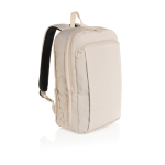 Ultraschlanker Rucksack aus RPET mit erweiterbarem Design 15,6” farbe beige