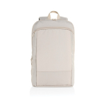 Ultraschlanker Rucksack aus RPET mit erweiterbarem Design 15,6” farbe beige dritte Ansicht