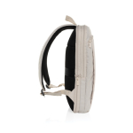 Ultraschlanker Rucksack aus RPET mit erweiterbarem Design 15,6” farbe beige vierte Ansicht